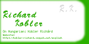 richard kobler business card